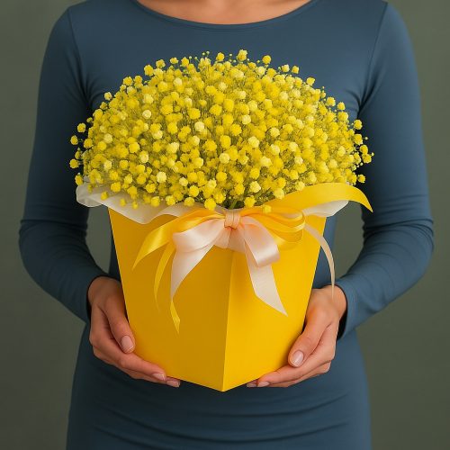 Композиция в коробке «Солнечный акцент»